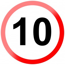 10mph Rigid Material Sign